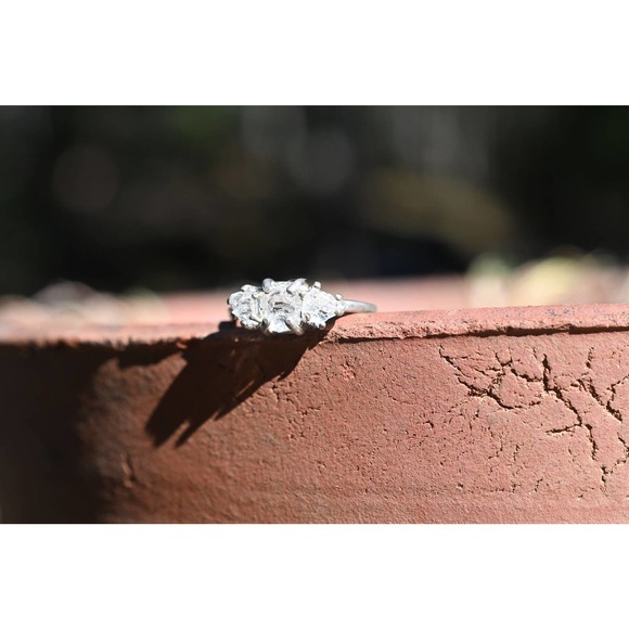 Engagement rings, raw diamond ring, raw stone ring, alternative engageme… - Picture 4 of 7